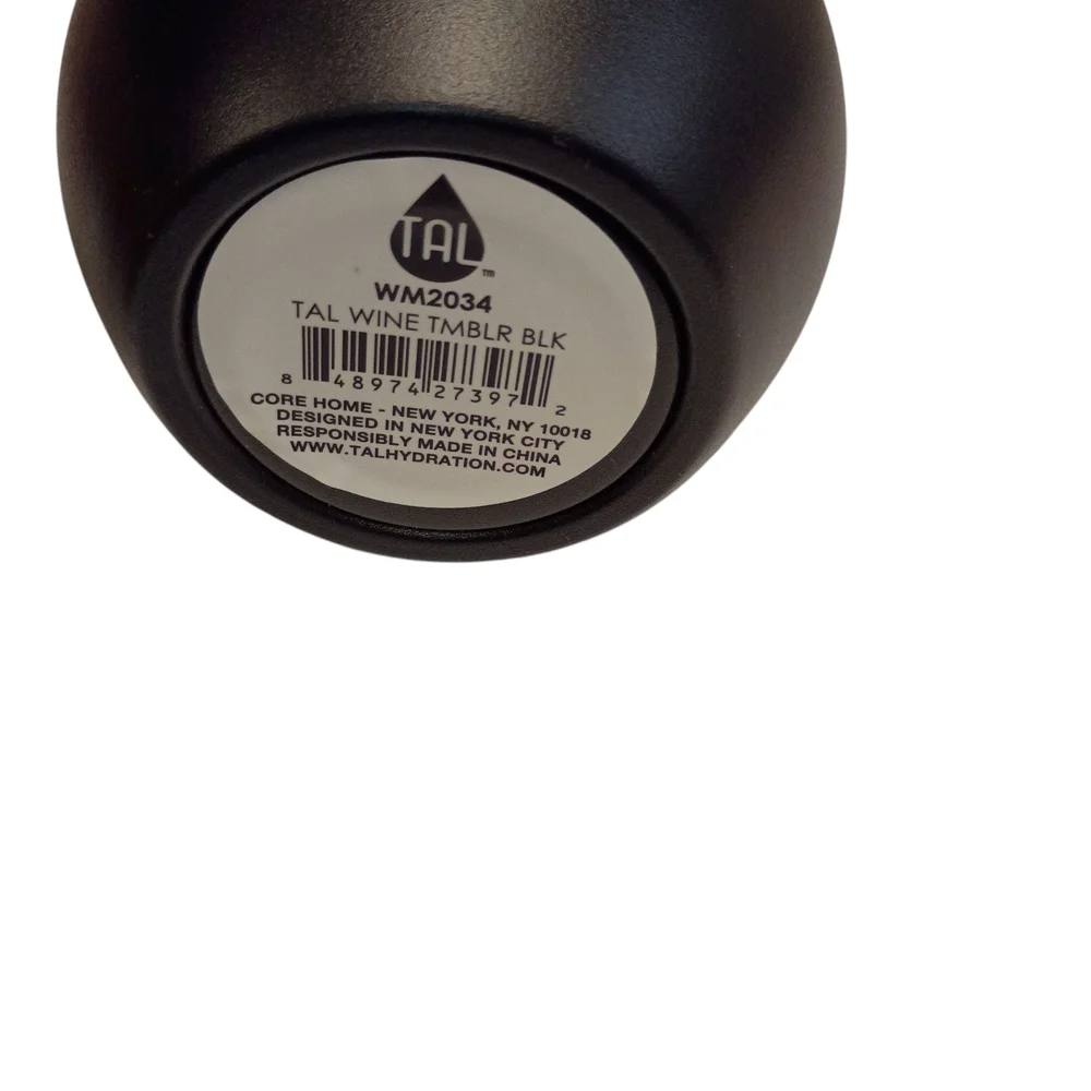 TAL Black Stainless Steel Stemless Wine Tumbler